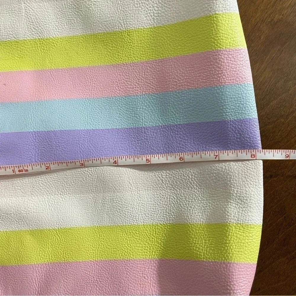 Betsey Johnson pastel stripe wristlet/cosmetic‎ bag